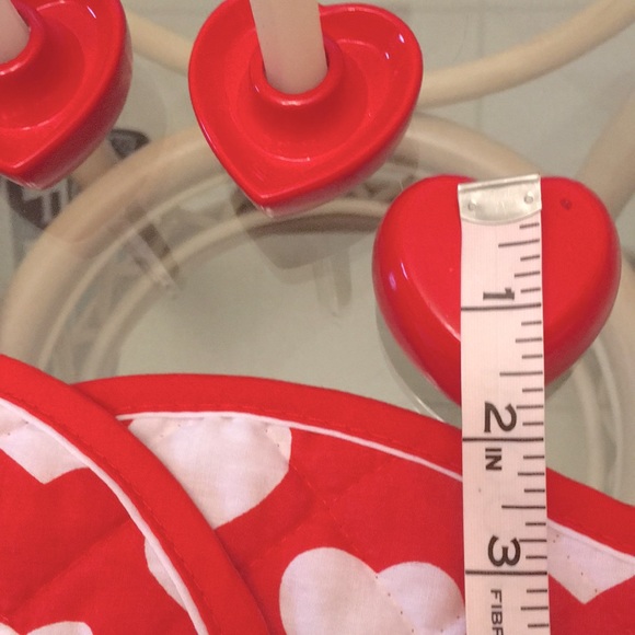 💕SET/4 CERAMIC HEART CANDLE HOLDERS + 4 CANDLES - Picture 5 of 10